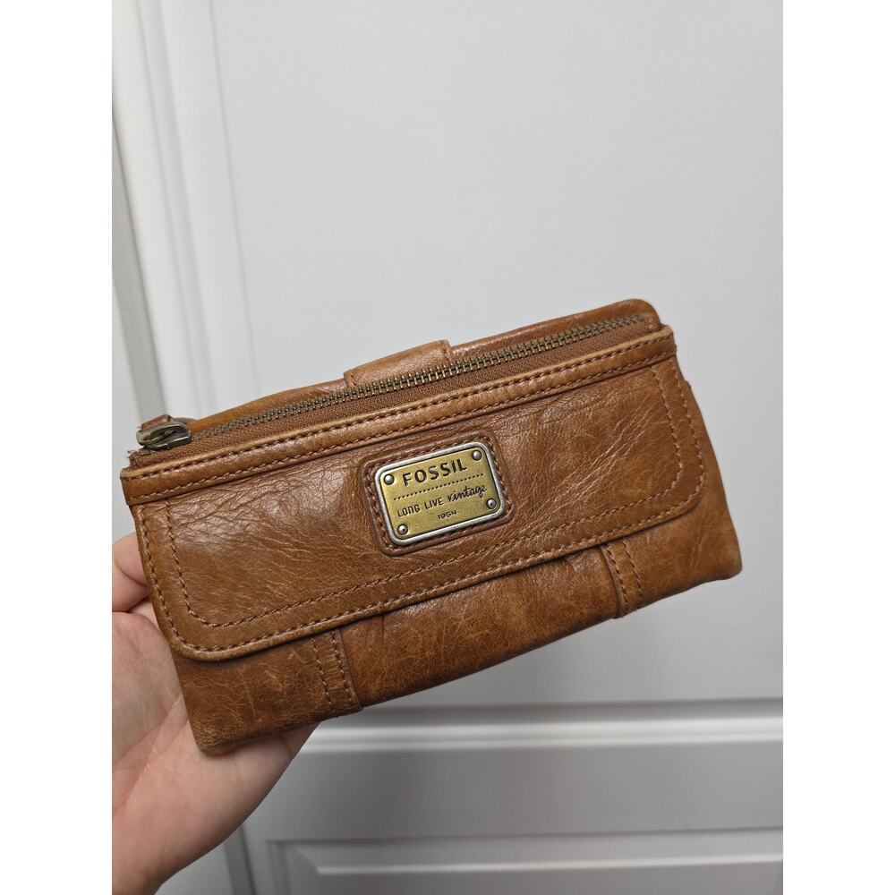 Vintage Fossil Lamb Leather Clutch 1954 edition